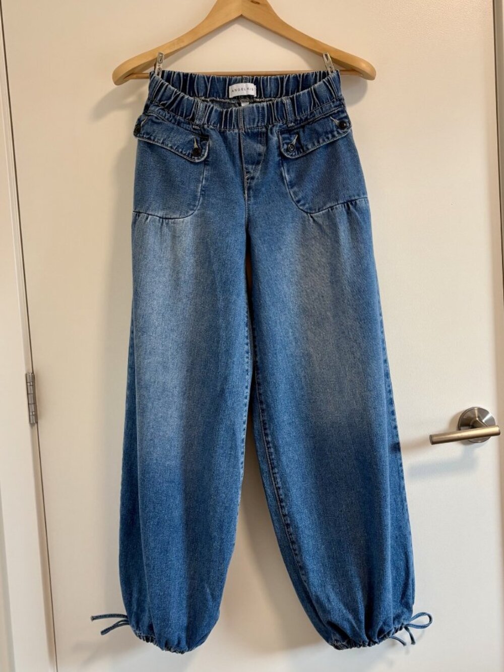 Angel Kiss Balloon Leg Drawstring Jeans